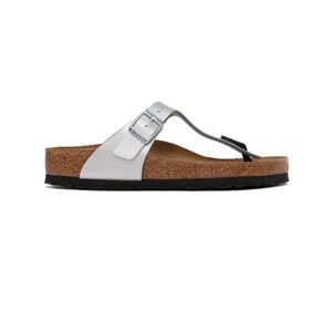 BIRKENSTOCK
Silver Regular Gizeh Sandals 
Ladies size 5, 36
Brand new